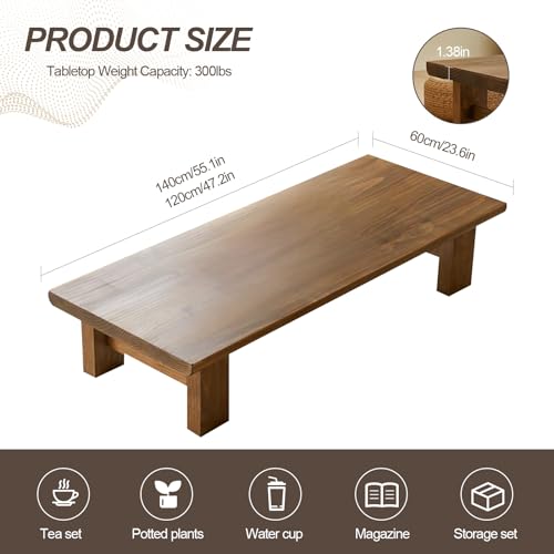 Solid Wood Low Coffee Table (100cm) X902