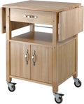 Wood Drop-Leaf Kitchen Cart B417636