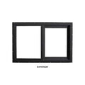 Black Vinyl Horizontal Sliding Window with Screen K503041