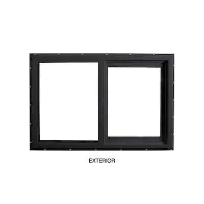 Black Vinyl Horizontal Sliding Window with Screen K503041