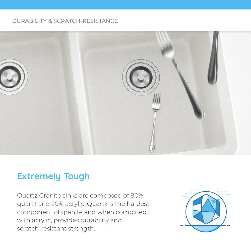 Silver Double Basin Drop-in Kitchen Sink J457605