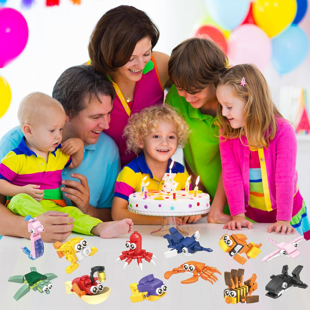 12PCS Sea Animal Mini Building Blocks Building Sets T8284