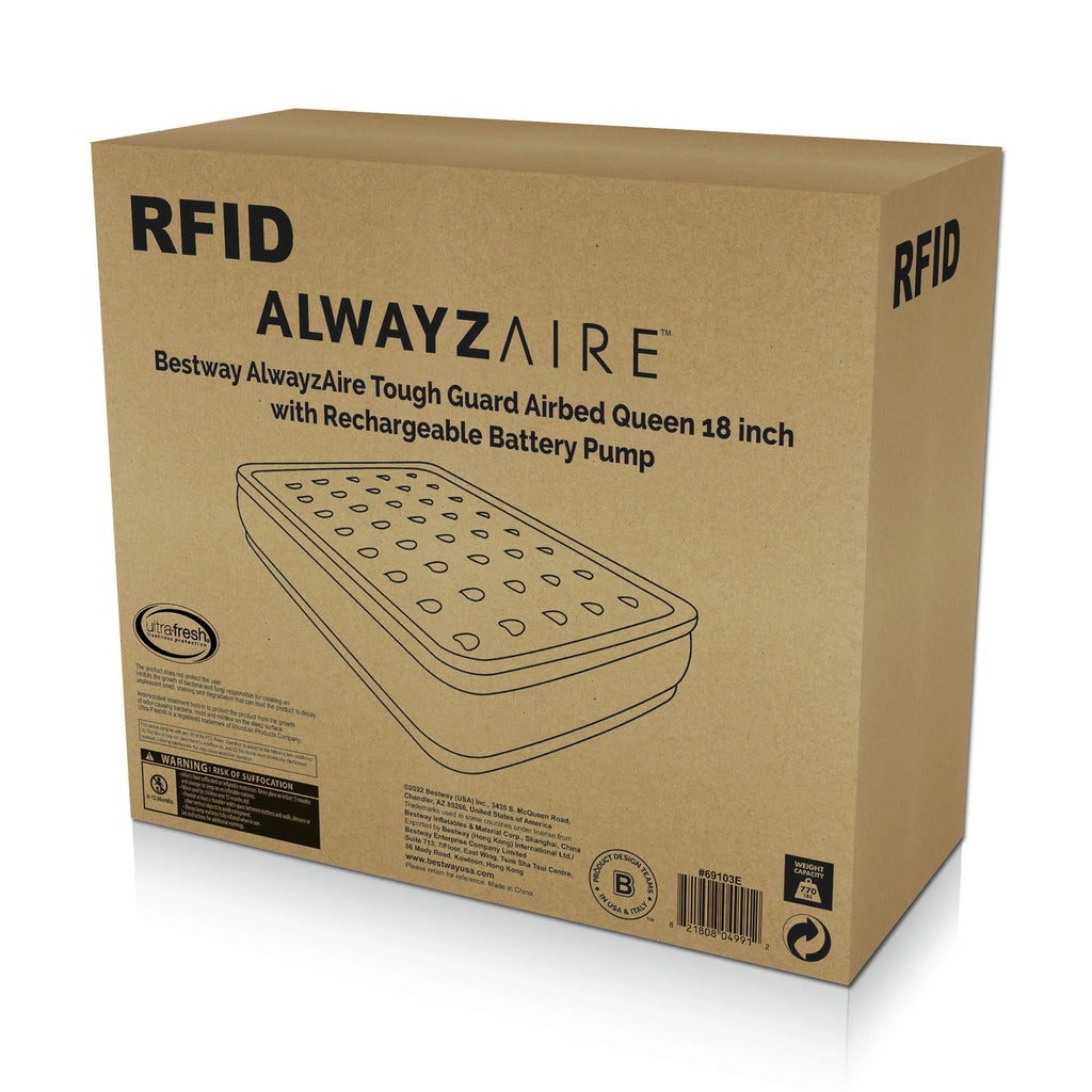 Queen Air Mattress with Rechargeable Pump Y347