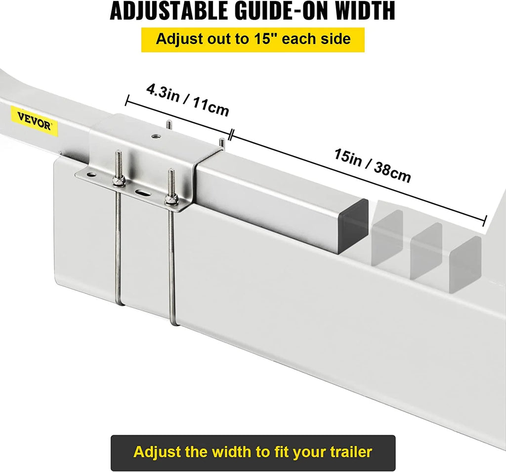 22 in. Steel Boat Trailer Guide-on with White PVC Tube Covers M7936