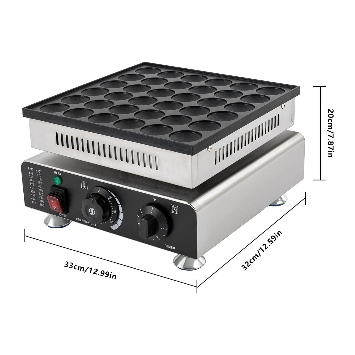 36 Holes Nonstick Electric Pancake Maker 900W 110V F273