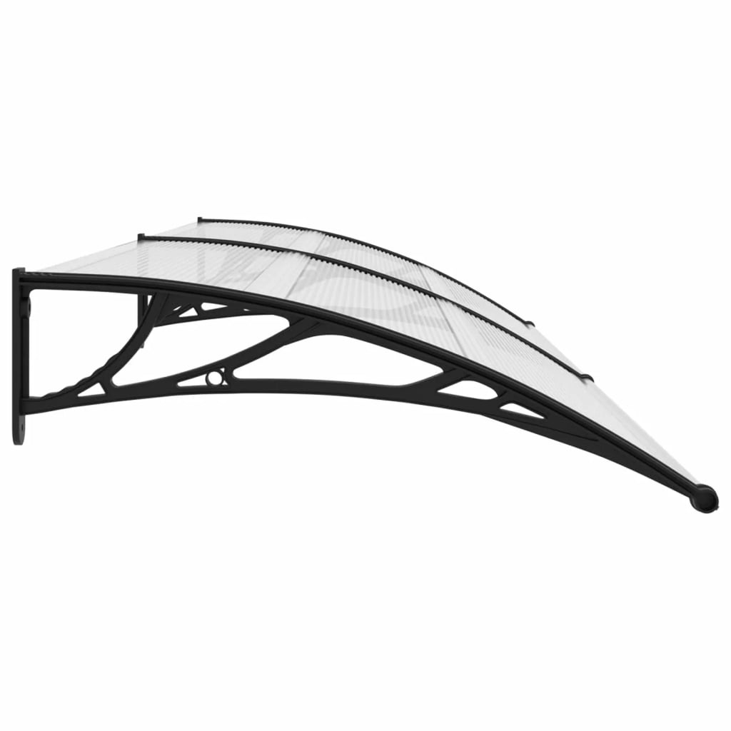 Door Canopy Black and Transparent 118.1"x31.5" PC E24293