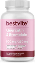 Quercetin with Bromelain 500mg/250mg 120 Vegetarian Capsules B267200