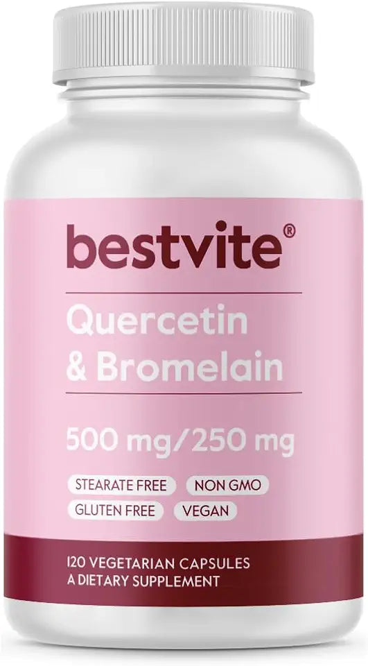 Quercetin with Bromelain 500mg/250mg 120 Vegetarian Capsules B267200
