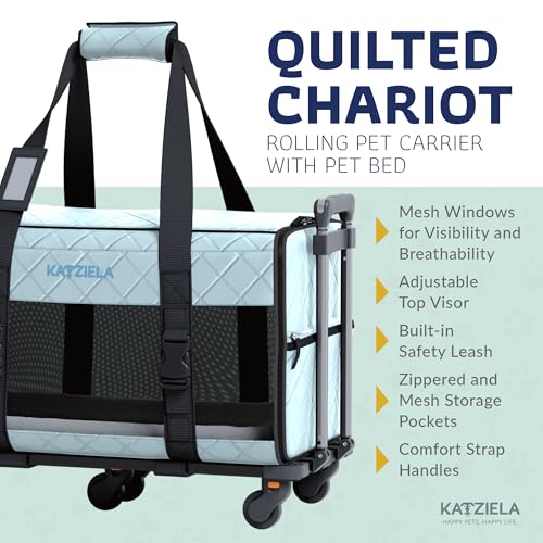 Airline Approved Rolling Pet Carrier for Small to Medium Dog or Cat V38247