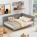 Full Daybed Frame, Full Size Platform Bed with Slat Support, Wood Full Sofa Bed B27282