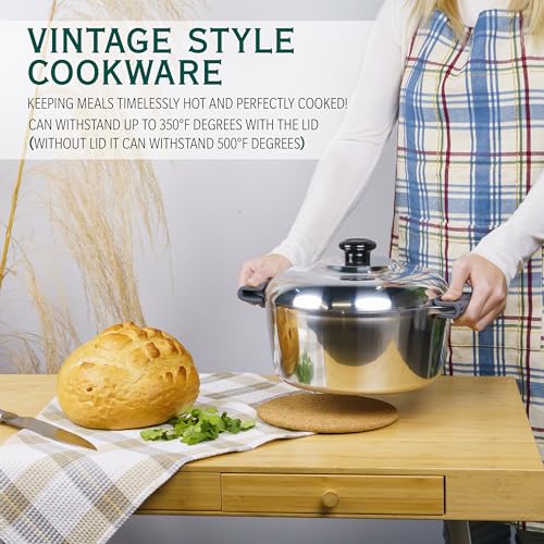 Cast Aluminum Dutch Oven with Lid - 5 Quart Lightweight Cookware Pot with Silicone Covers Z552337