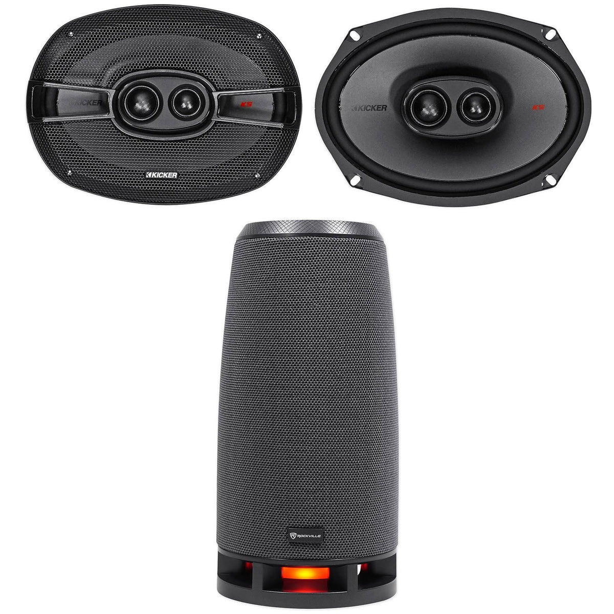 6x9 600 Watt 3-Way Car Audio Speakers U2342