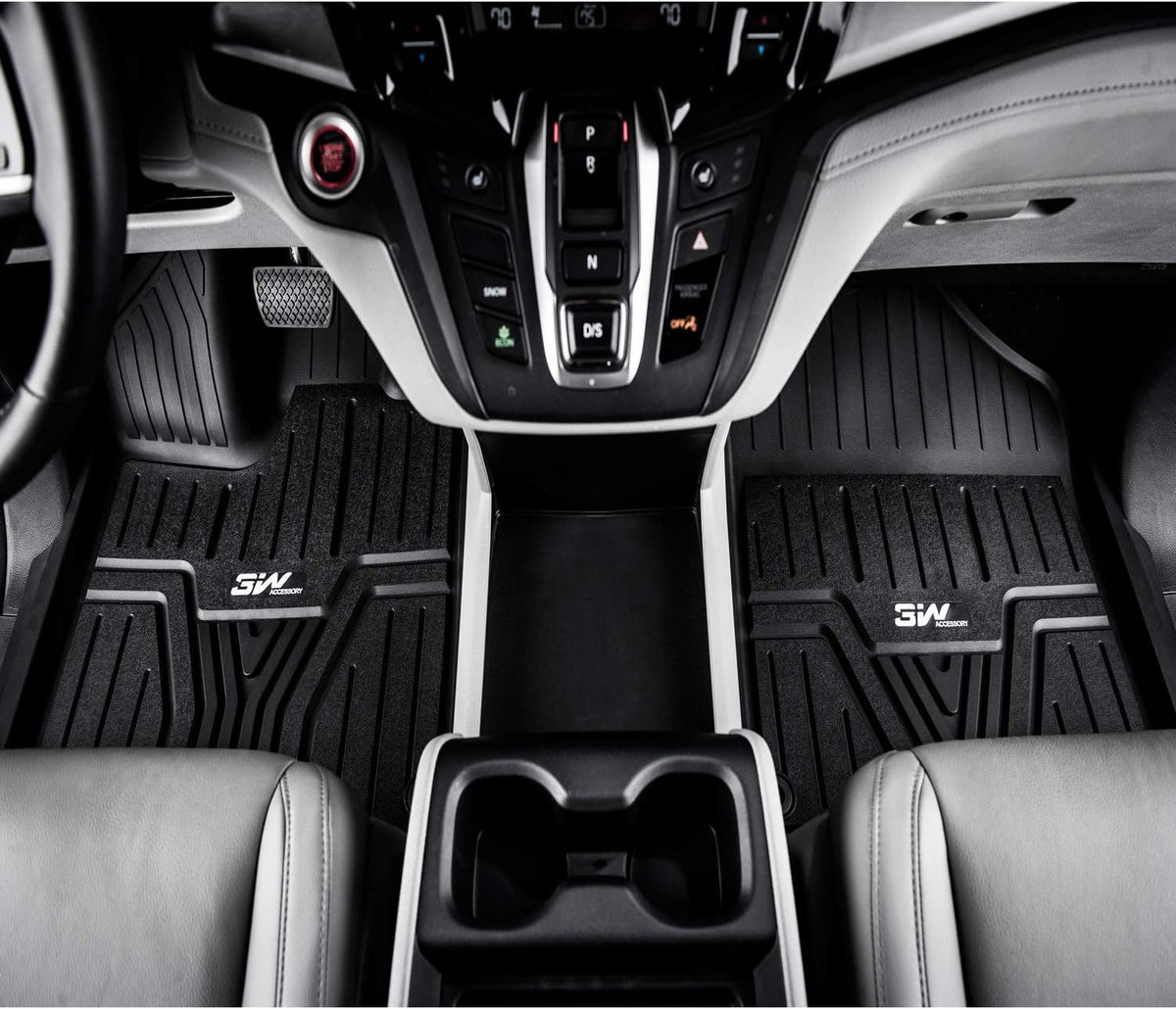 Black TPE All-Weather Car Floor Liners Full Set D170706