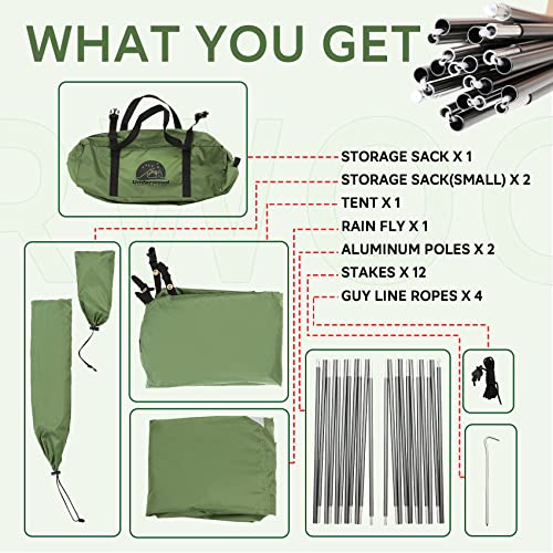 Lightweight 4-Season Waterproof Backpacking Tent for One Person F17843