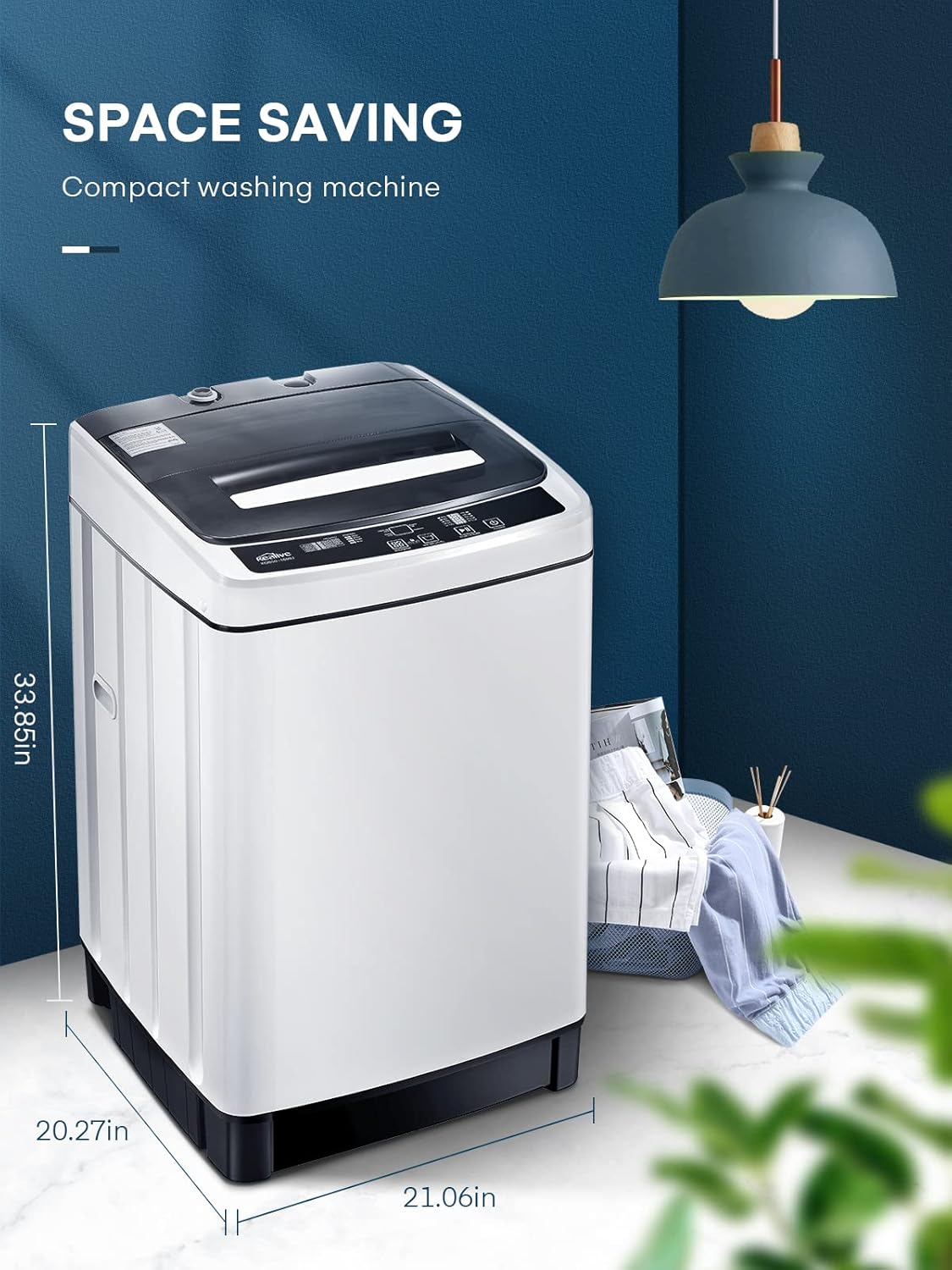 Portable Top Load Washing Machine 1.5 Cu.Ft 11lbs Capacity 8 Programs 10 Water Levels Z826077