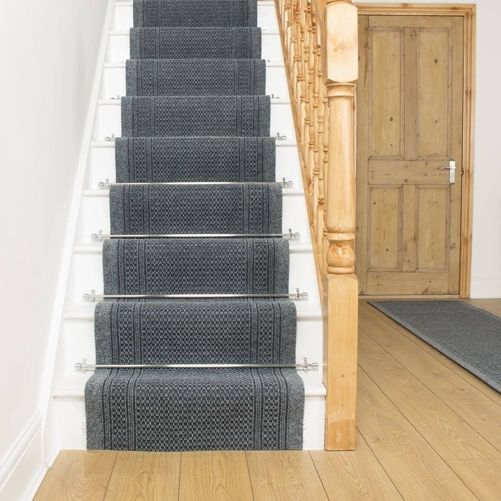 Aztec Gray Stair Carpet Runner 6 foot S7060