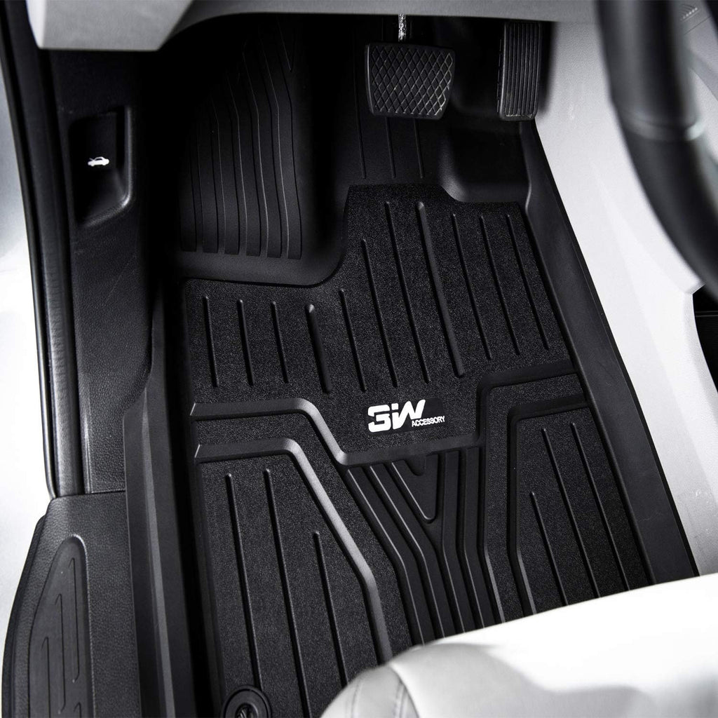 Black TPE All-Weather Car Floor Liners Full Set D170706