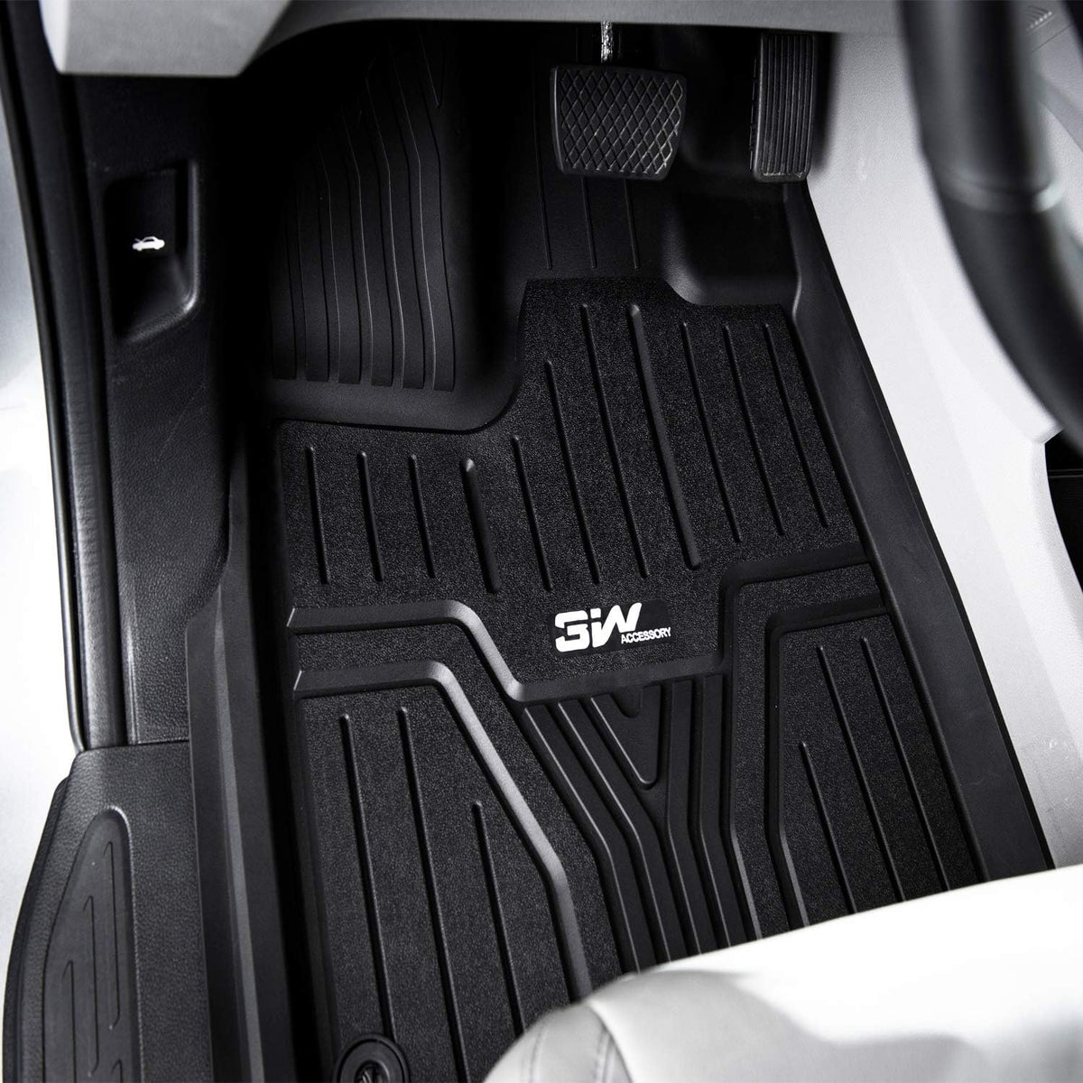 Black TPE All-Weather Car Floor Liners Full Set D170706