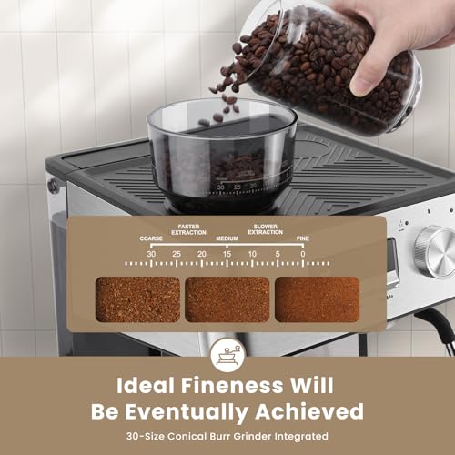 20 Bar Espresso Machine with Grinder & Milk Frother K554285