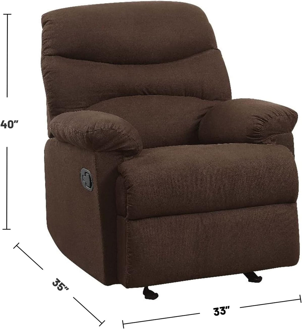 Chocolate Upholstered Motion Recliner M7915