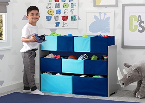 White/Pink Toy Organizer with Storage Bins H958856
