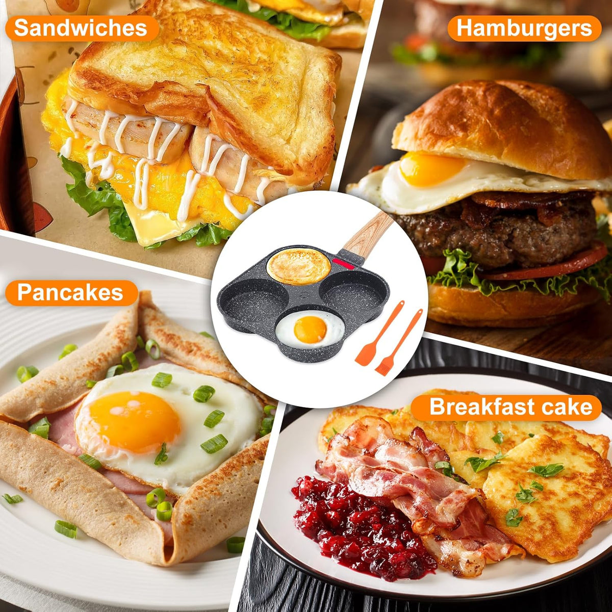 4 Cup Nonstick Aluminum Egg Pan M984