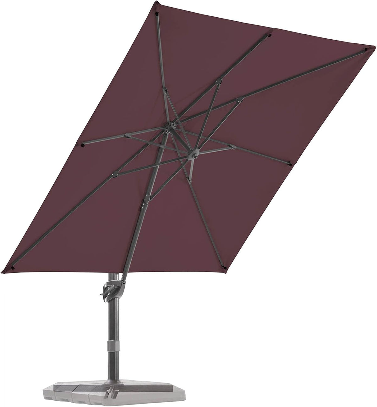9x9 FT Aluminum Cantilever Patio Umbrella with Cross Base G238213