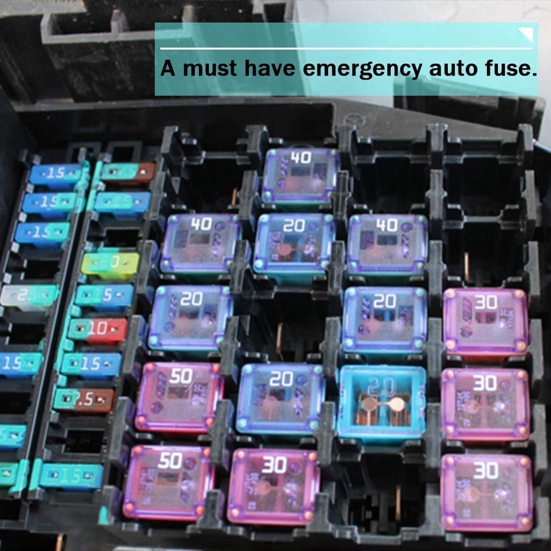 30PCS Automotive Low Profile Mini Jcase Fuse Kit 20A 30A 40A 50A 60A M88065
