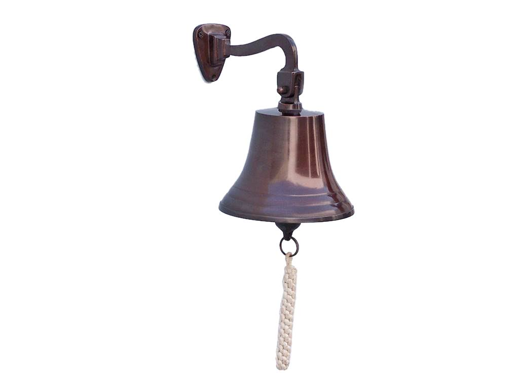 Antique Copper Hanging Ships Bell P954