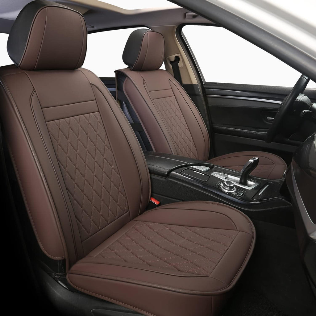 Black Leather Full Set Car Seat Covers D84079