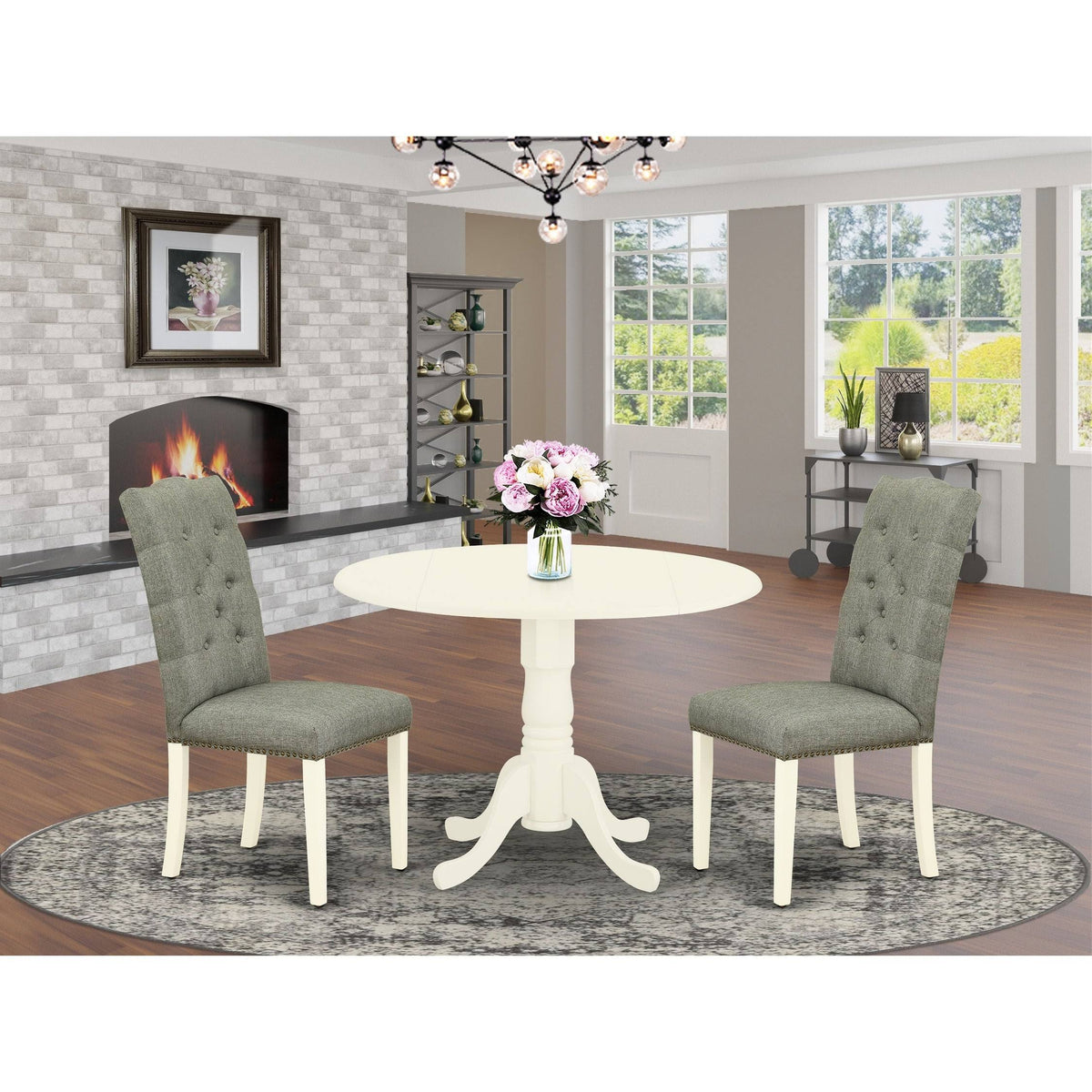 3 Piece Mid Century Dining Table Set W345294