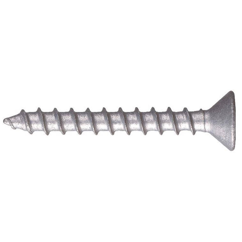 3/16 in. x 2-3/4 in. Zinc Plated Carbon Steel Phillips Flat Head Concrete Screw Anchor (100-Pack) A63623