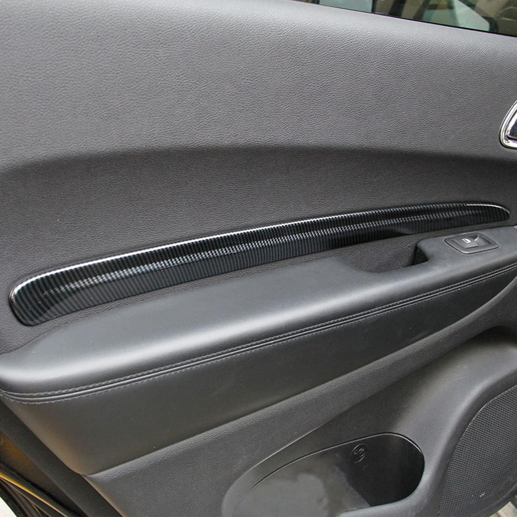 Carbon Fiber 4 Doors Panel Decor Trim Cover Pack of 2 N53679