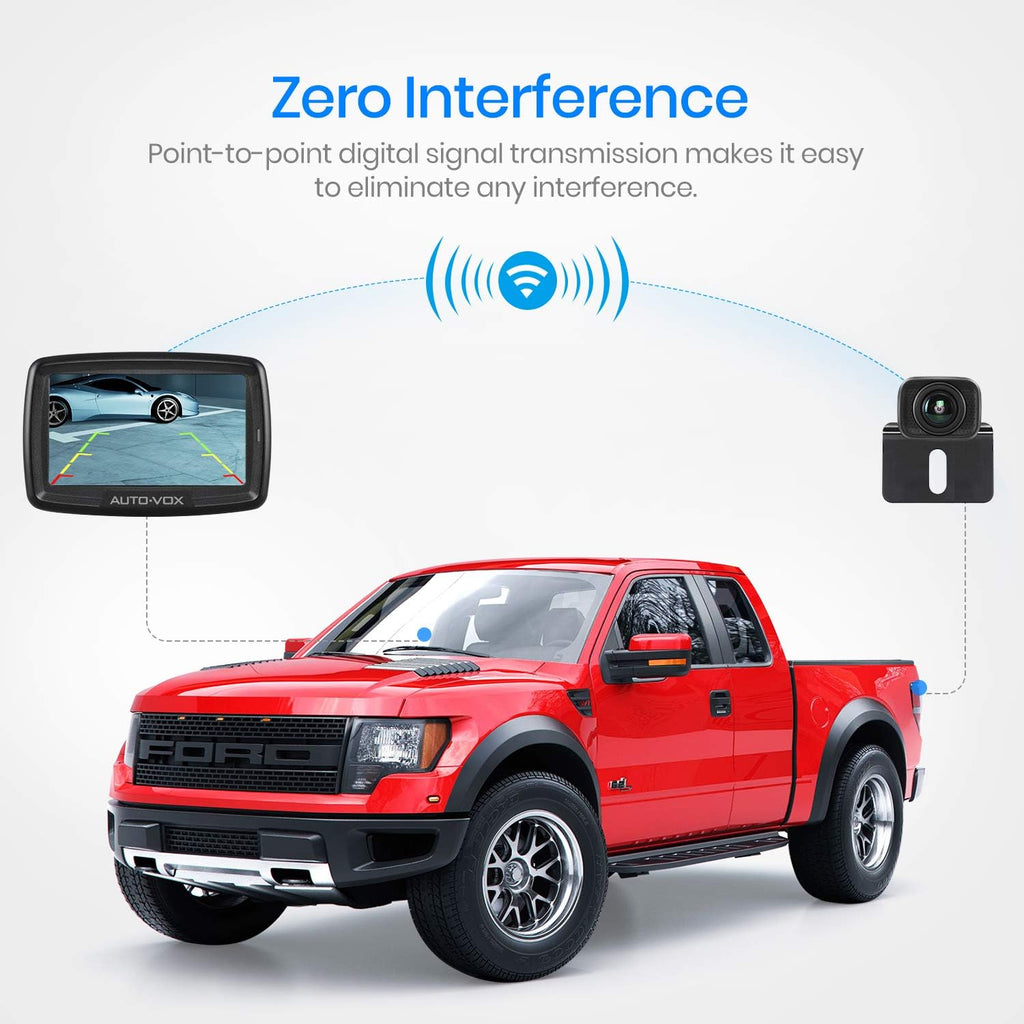 Wireless Backup Camera Kit with 4.3'' Monitor & Rear View Camera V464554
