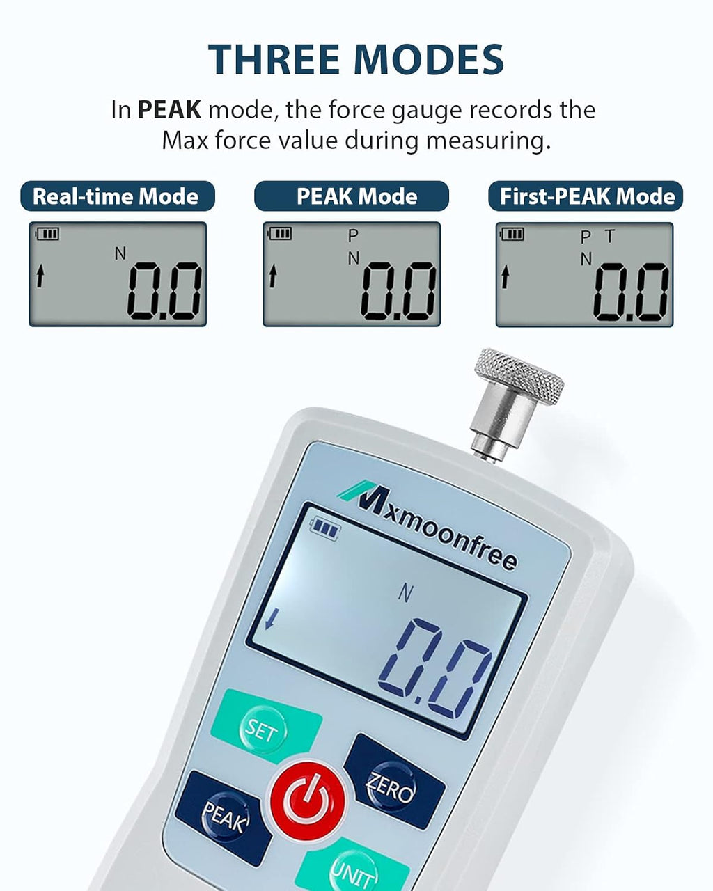 500N Digital Force Gauge Portable Force Meter with Storage Case X53577