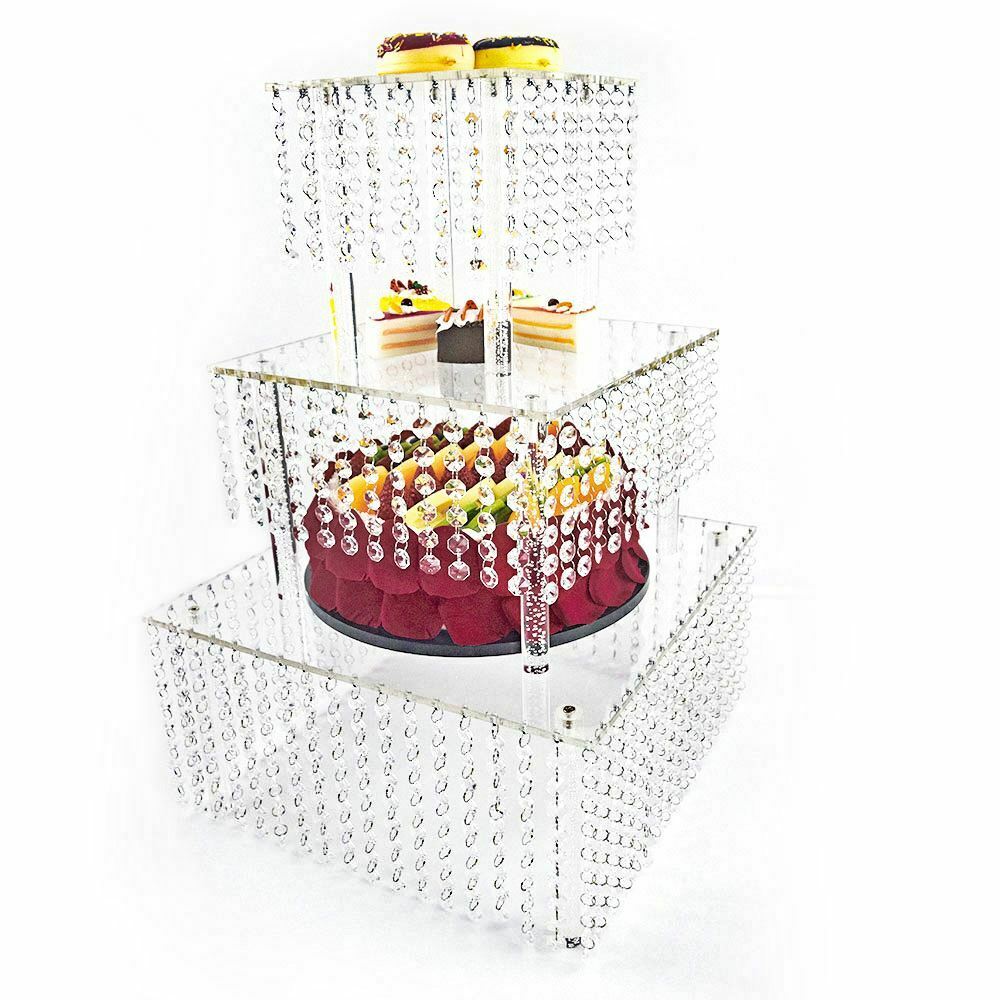 Set of 3 Clear Acrylic Cake Stands G162342