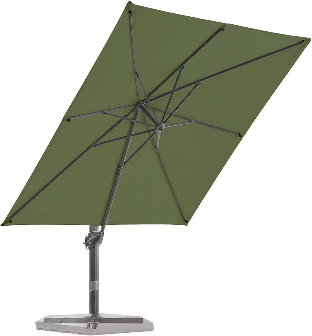 9x9 FT Aluminum Cantilever Patio Umbrella with Cross Base G238213