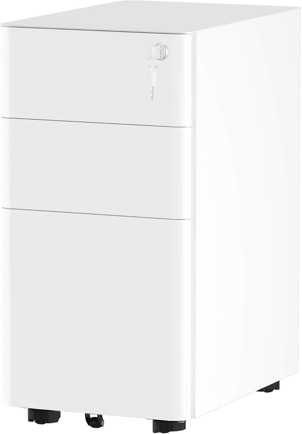 White 3 Drawer Metal Filing Cabinet R95910