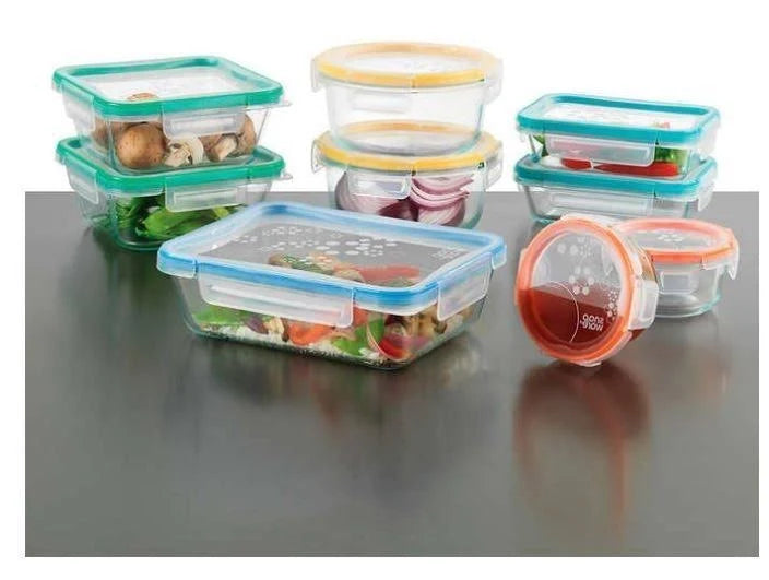 18 count Glass Food Storage Set O853548