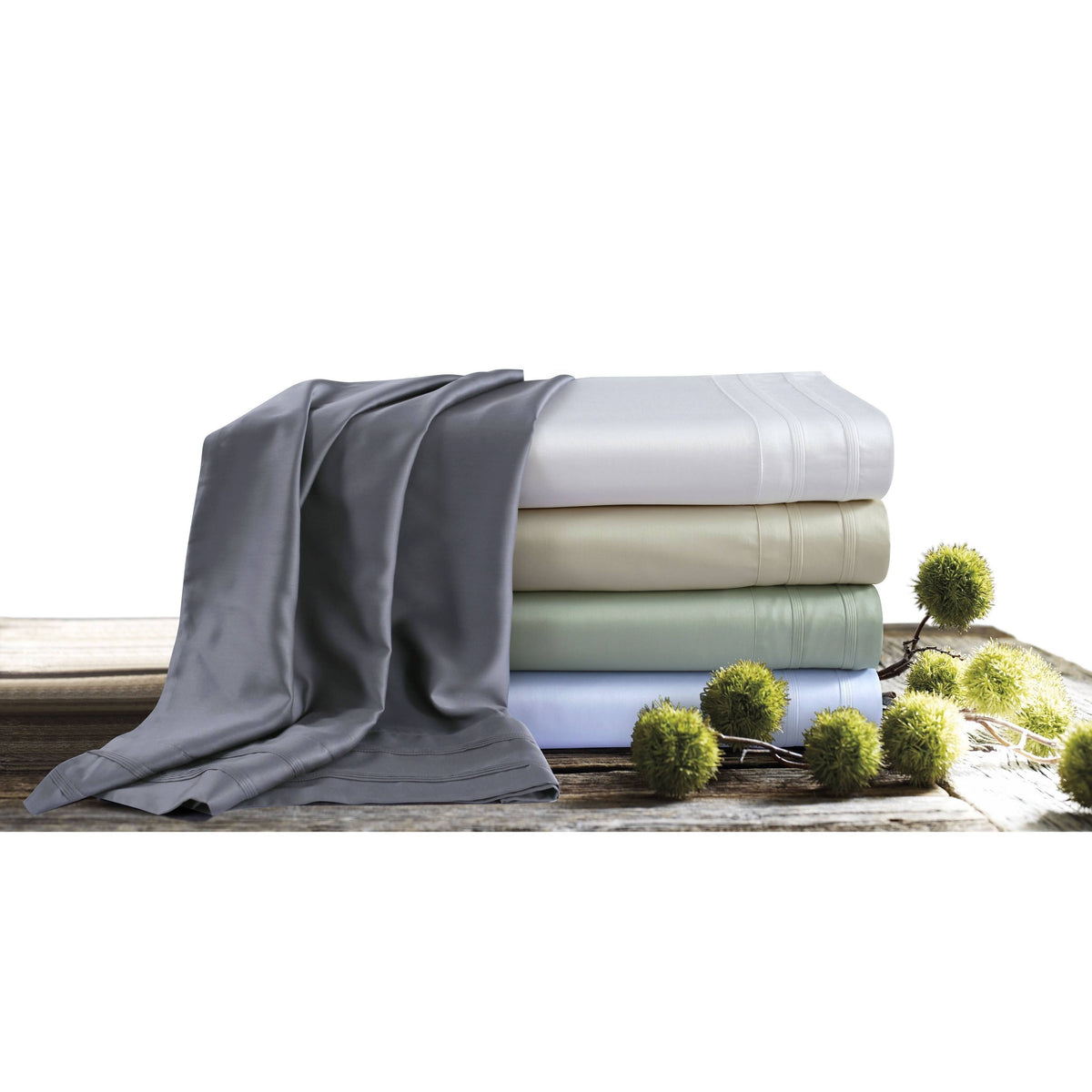 Queen Sage Green Rayon from Bamboo Deep Pocket Bed Sheet Set A214