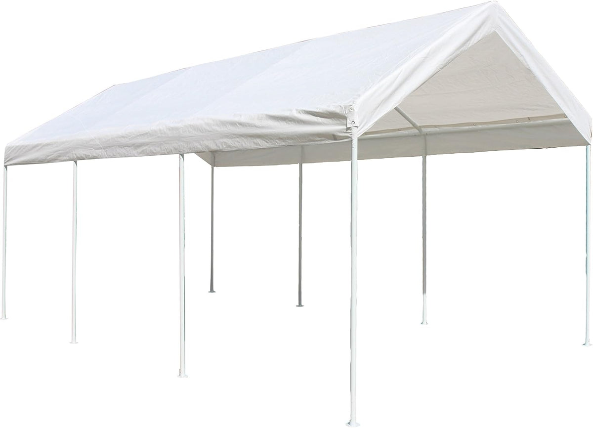 Beige 10 x 20 x 8.5 Feet Canopy Tent Shelter with Sidewalls O5134