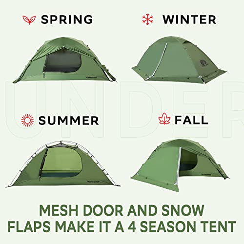 Lightweight 4-Season Waterproof Backpacking Tent for One Person F17843