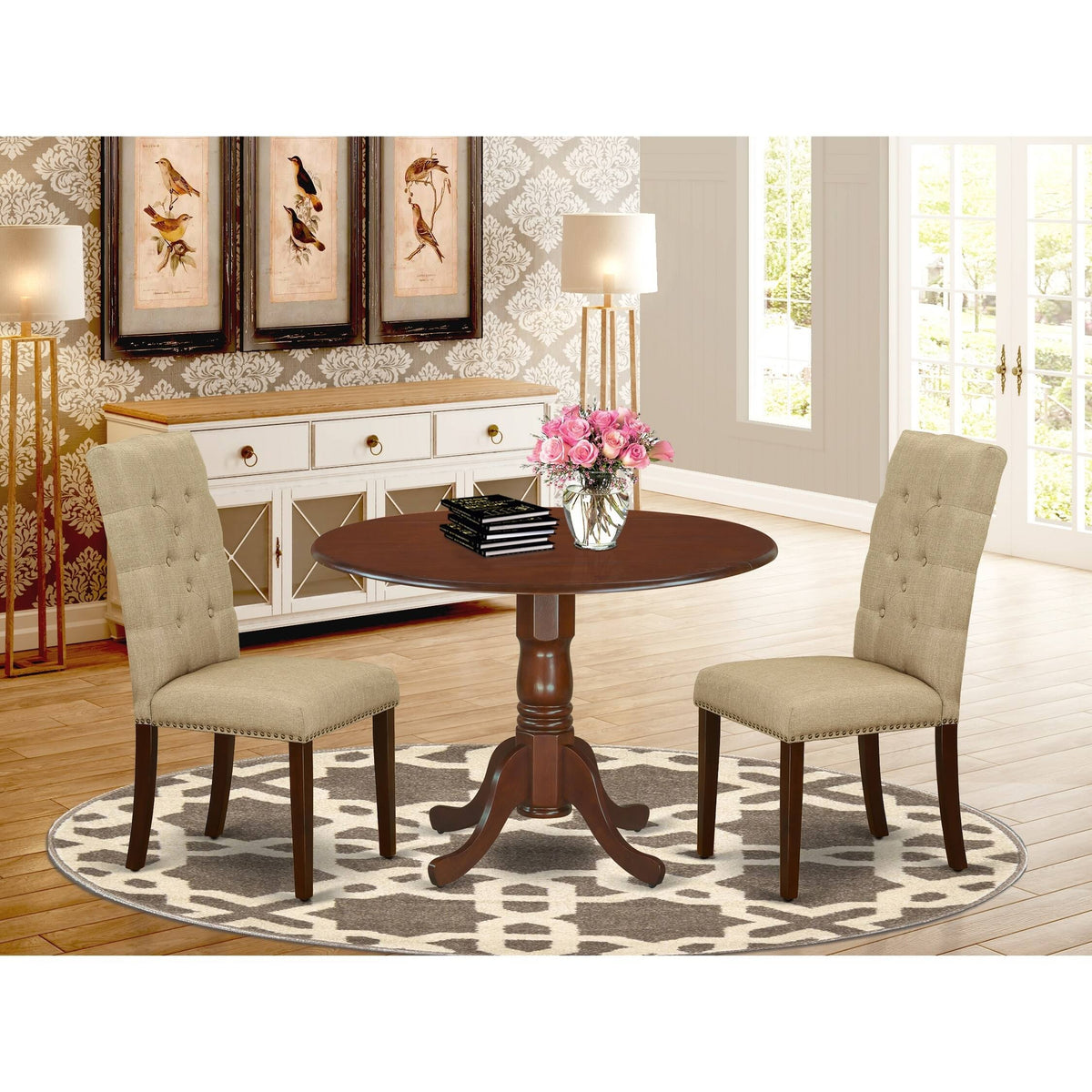 3 Piece Mid Century Dining Table Set W345294