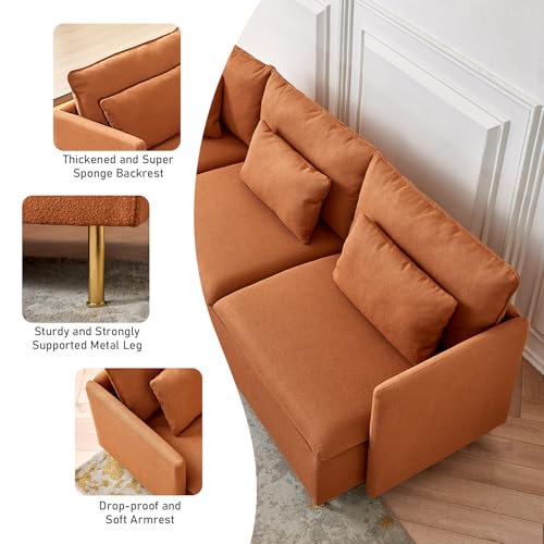 Beige L Shaped Sectional Sofa with 5 Waist Pillows C726414