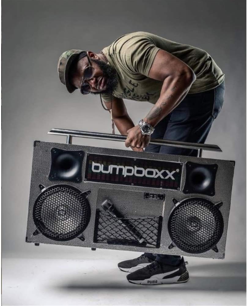 Blue Retro Bluetooth Boombox Speaker Q979