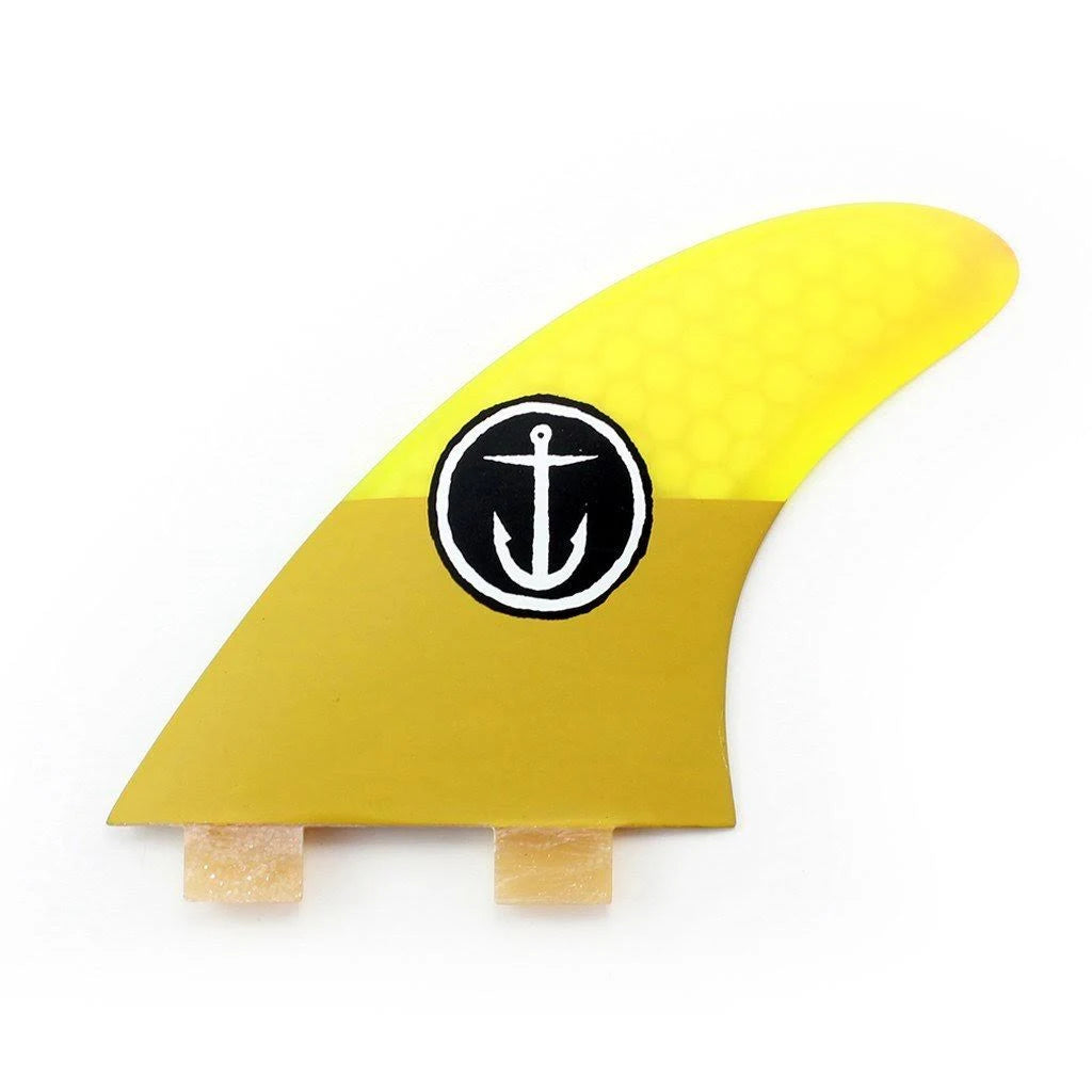 Yellow Twin Tab Tri Fin Set E2611
