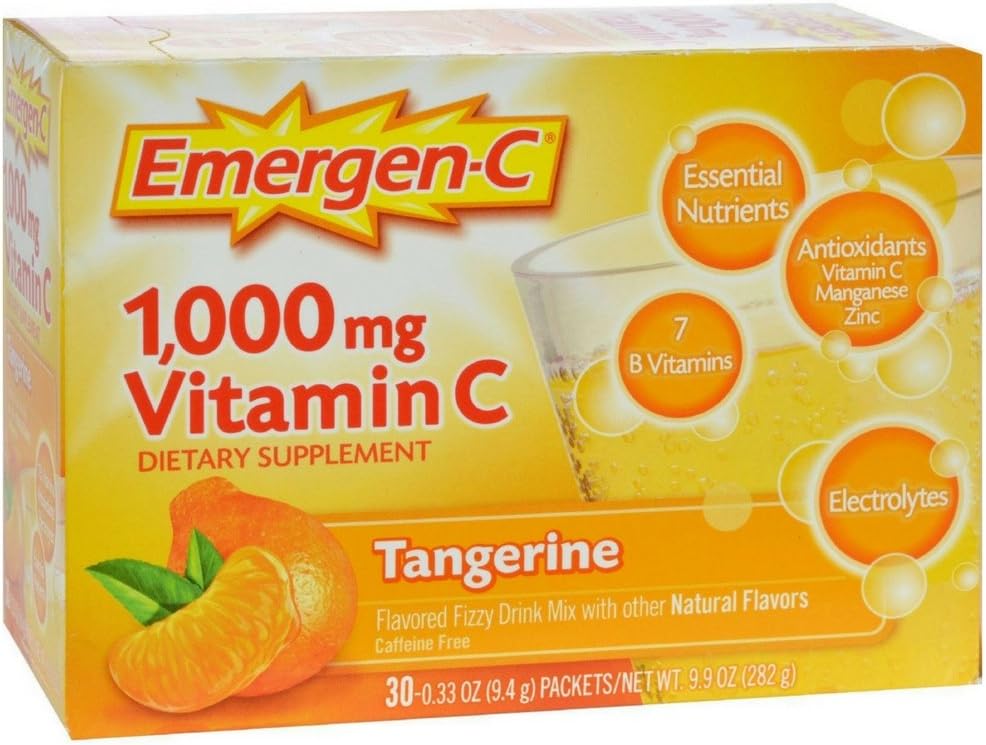 Tangerine Flavored Vitamin C Drink Mix 30 Packets, 0.33 oz (Pack of 2) N1634