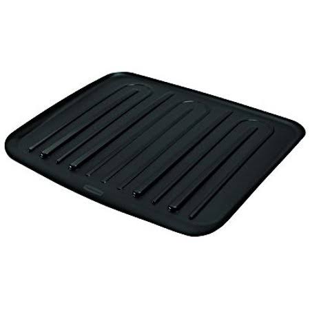Large Black Antimicrobial Drain Board Q828