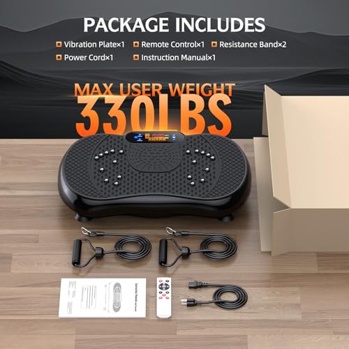 Vibration Plate Exercise Machine, Max User Weight 330lbs W65484