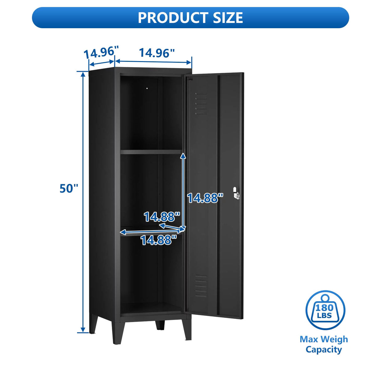 Metal Locker Storage Cabinet with Locking Door V74520